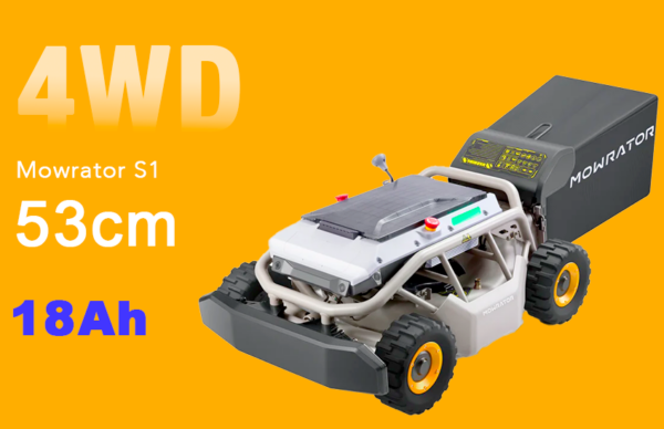 Mowrator S1-4WD-18Ah tagliaerba radiocomandato DA PENDENZA a batteria con raccolta