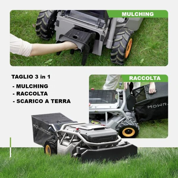 Mowrator S1-2WD-18Ah tagliaerba radiocomandato a batteria con raccolta - immagine 6